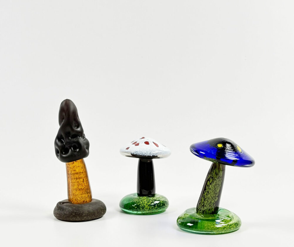 Verre sculpté à chaud.,