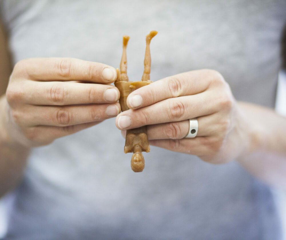 Modelage de la cire.